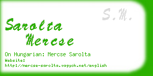 sarolta mercse business card